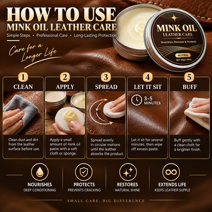 Leather Care Balm –Nourish & soften restored leather to prevent cracking