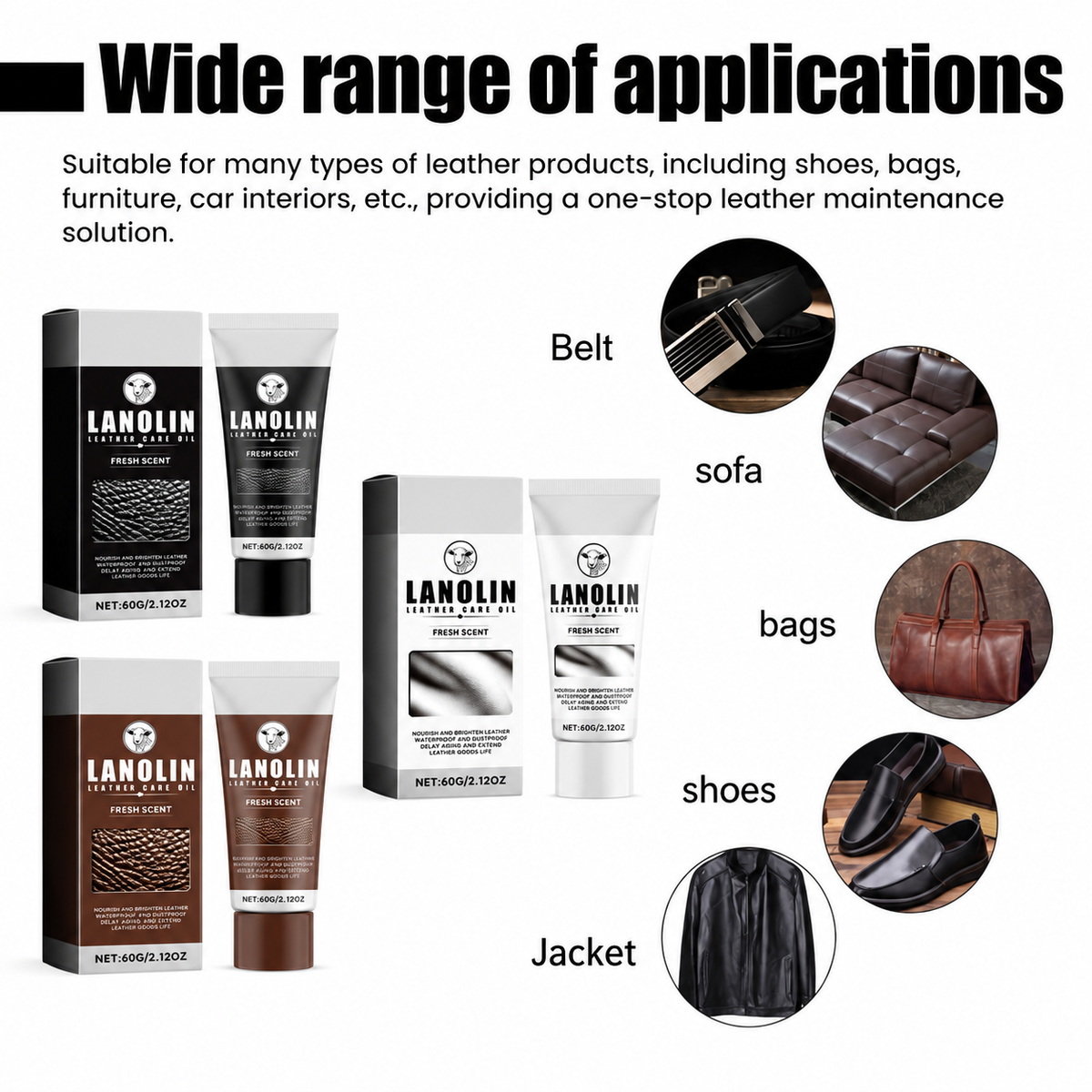 Car Leather Wax Polish Multi-Purpose Interior Cleaner